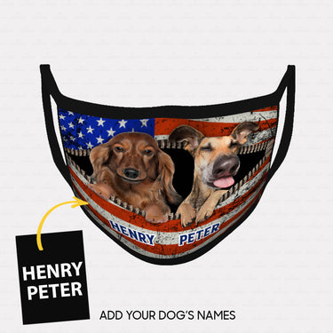 Personalized Dog Gift Idea - Angry Dog With Mowing Dog For Dog Lovers - Cloth Mask